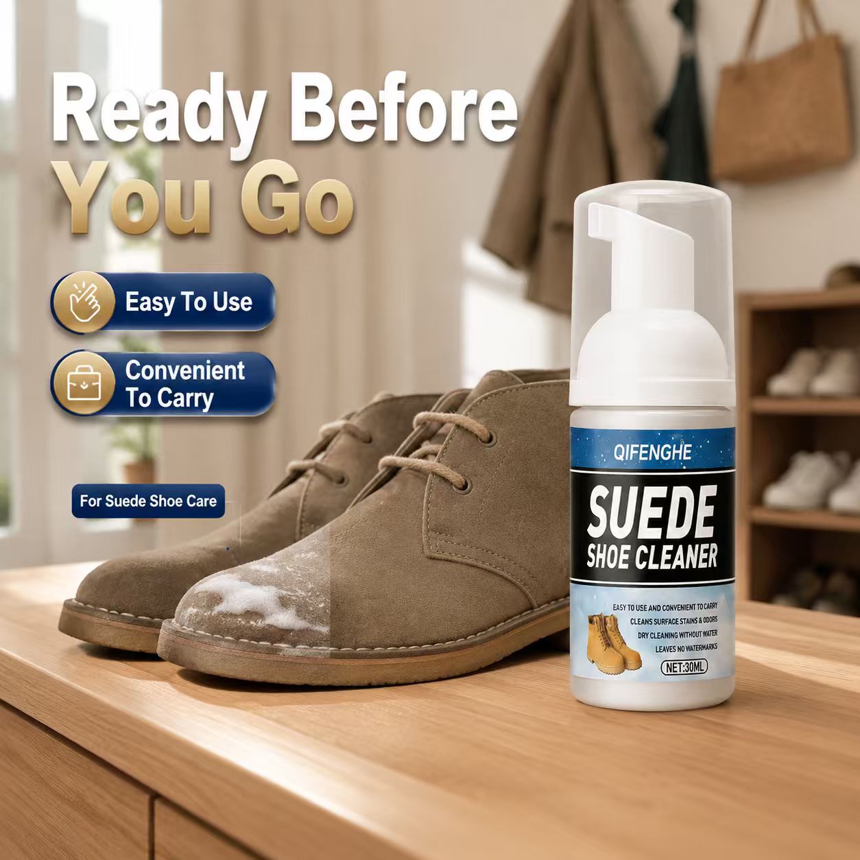 Suede Shoe Cleaning Foam 30ml  - Sneaker Cleaner review and price