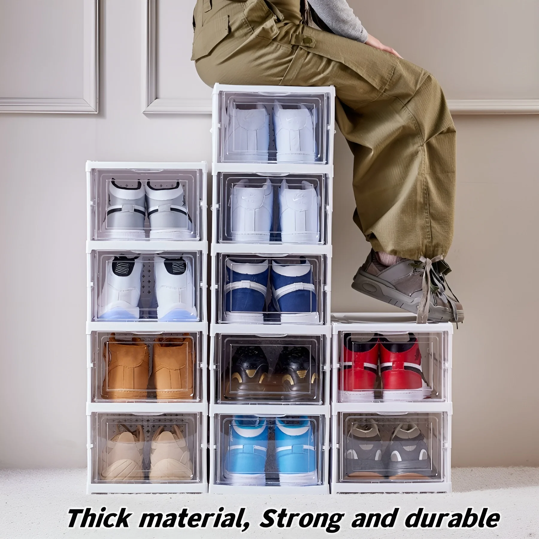 6 Layers Shoes Box Foldable Tr - Sneaker Care Shoe Box review and price